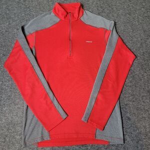 Patagonia Capilene3 Midweight Jacket Mens Adult Size S Red Gray Quater Zip
